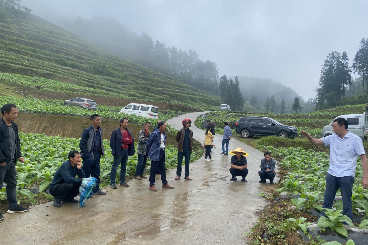黔江区邻鄂烟草研究基地召开烟农培训大会
