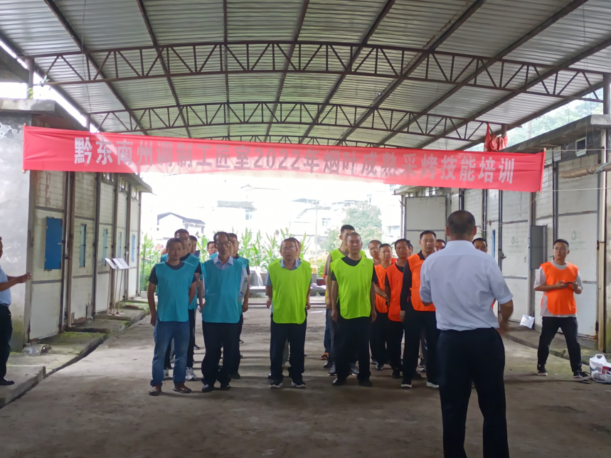 驻点人员参加黔东南天柱烟草公司采烤技能培训和病害调查工作