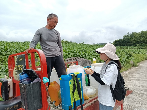 龚滩烟叶基地单元防治花叶病、黑胫病药物发放中