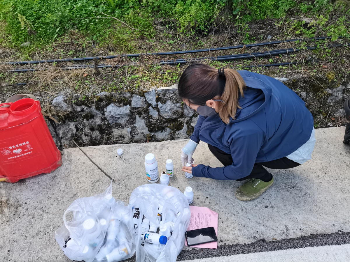 润溪基地单元进行烟草叶斑病害第二次统防工作